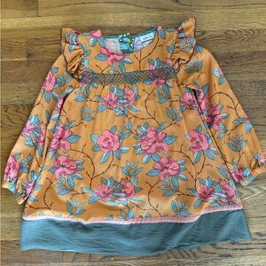Matilda Jane MJC Secret Fields Cascading Roses Tunic Top Size 6